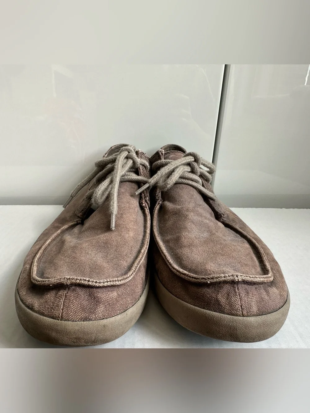Sanuk Nu-Nami men's canvas shoes brown Size 12